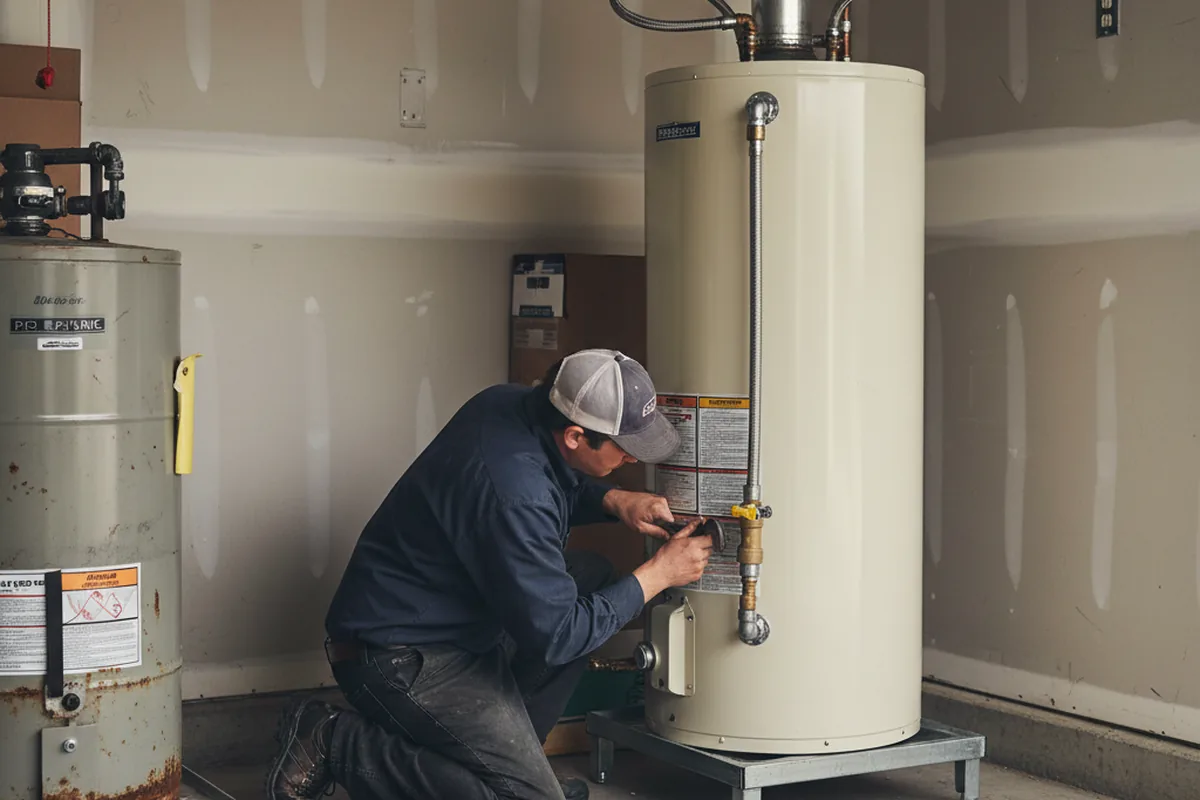 Water heater and shutoff valve replacement in Pembroke